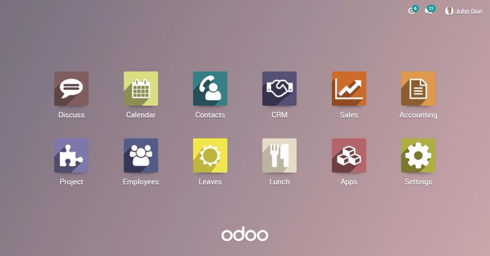 Odoo ERP para gestión empresarial